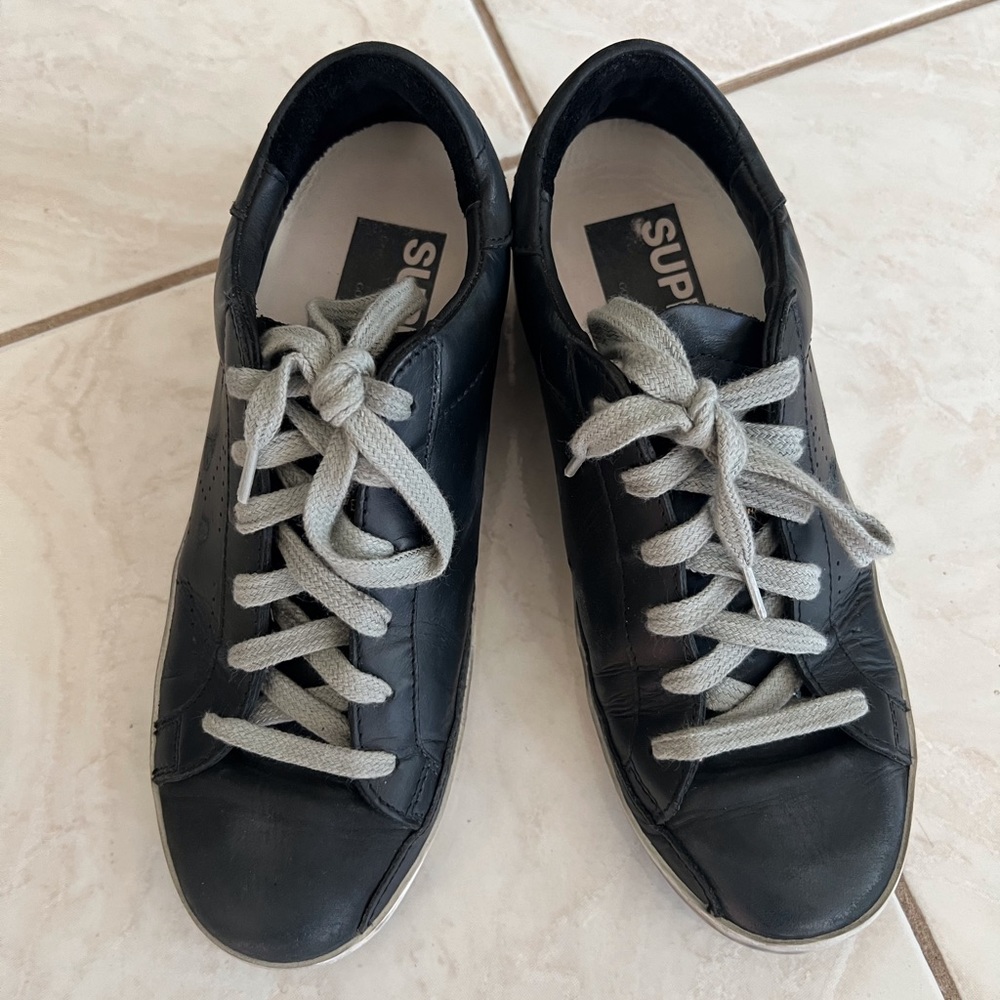 Golden Goose Black Perforated Superstars, size 35/5 star ⭐️ - Picture 3 of 12